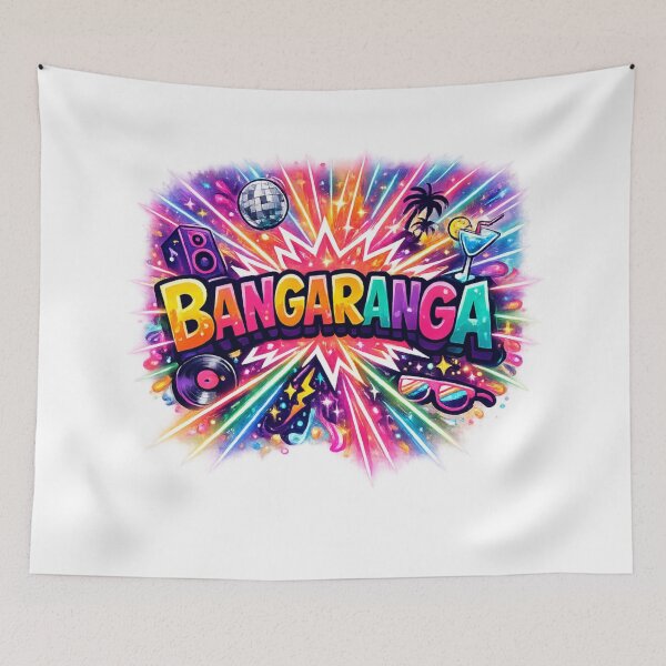 Item preview, Bangaranga Party Anthem Colour Splash Music Festival Vibes Dance Pop Art designed and sold by PetsSounds.