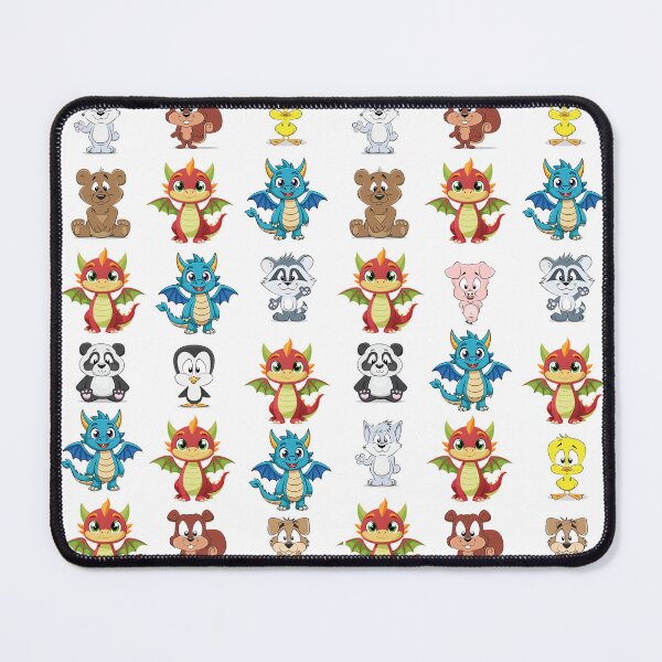 Item preview, Dragon Tales Inspired Baby Dragons and Cute Animals Art designed and sold by FlatInkStudio.