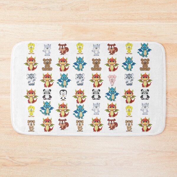 Item preview, Dragon Tales Inspired Baby Dragons and Cute Animals Art designed and sold by FlatInkStudio.