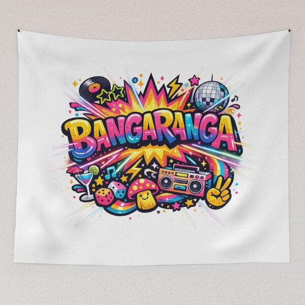 Item preview, Bangaranga Party Anthem Colour Splash Music Festival Vibes Dance Pop Art designed and sold by PetsSounds.