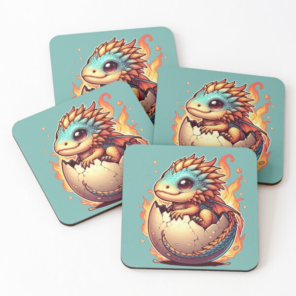 Item preview, Cute baby fire fantasy dragon designed and sold by NerdiPop.