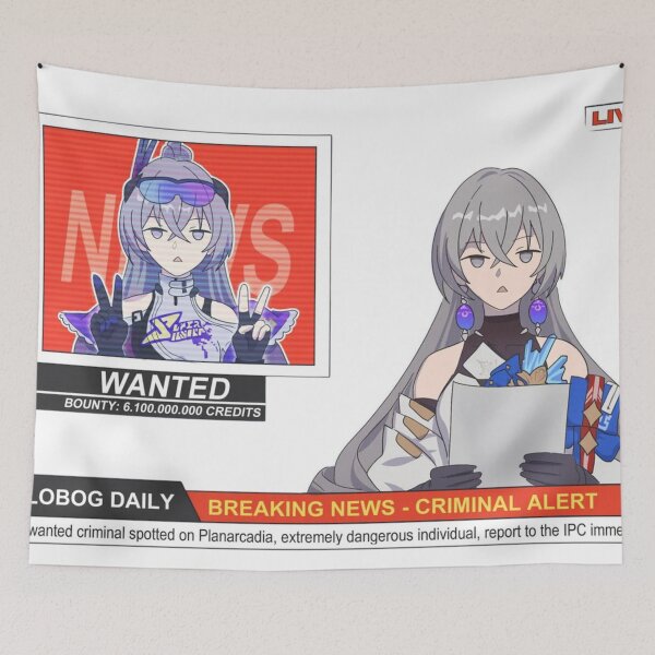 Item preview, Bronya and Silverwolf Breaking News Honkai Star Rail designed and sold by KomiArts.
