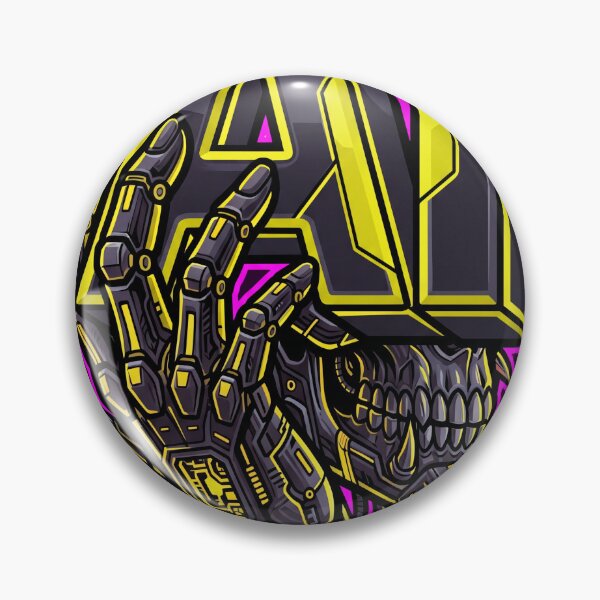 Item preview, AI Cyber Skull Typography – Futuristic Mecha Letter Design designed and sold by canvahub.