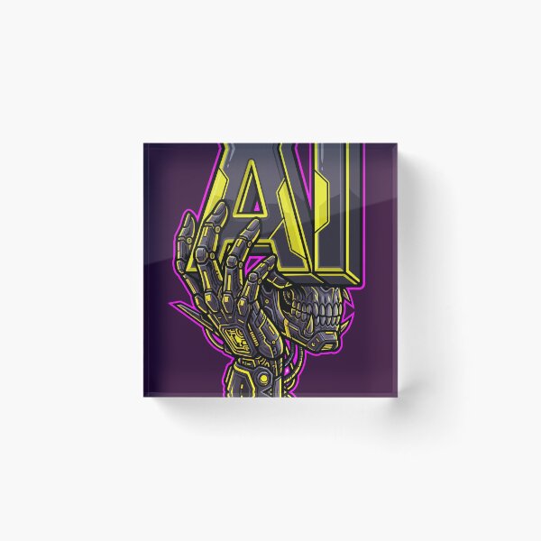 Item preview, AI Cyber Skull Typography – Futuristic Mecha Letter Design designed and sold by canvahub.