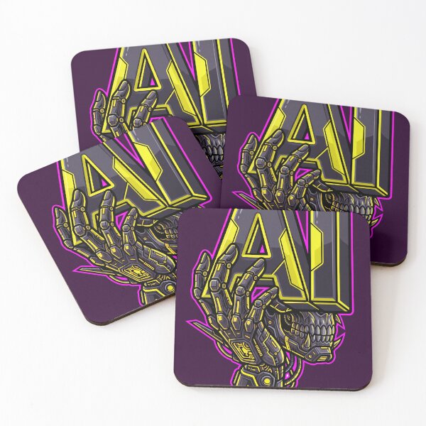 Item preview, AI Cyber Skull Typography – Futuristic Mecha Letter Design designed and sold by canvahub.