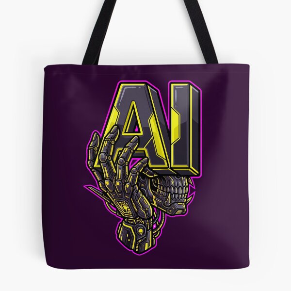 Item preview, AI Cyber Skull Typography – Futuristic Mecha Letter Design designed and sold by canvahub.