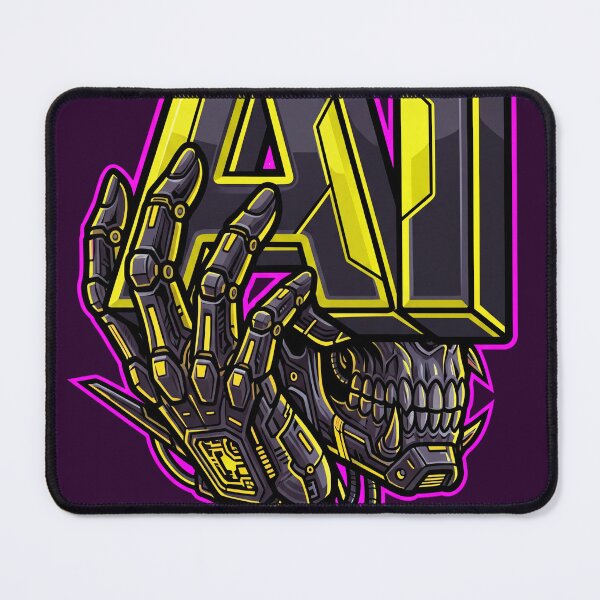 Item preview, AI Cyber Skull Typography – Futuristic Mecha Letter Design designed and sold by canvahub.