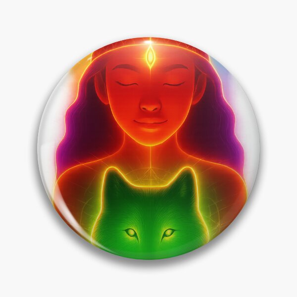 Item preview, “Instinct Awakening – Wolf & Goddess Energy Flow” designed and sold by Authentic Kaleidoscope.