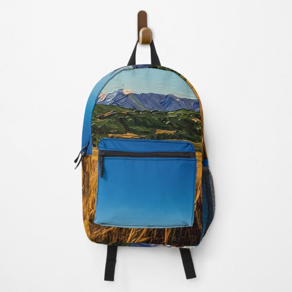 Item preview, Textured Impasto Mountain and Golden Field Landscape designed and sold by WojcikDesigners.