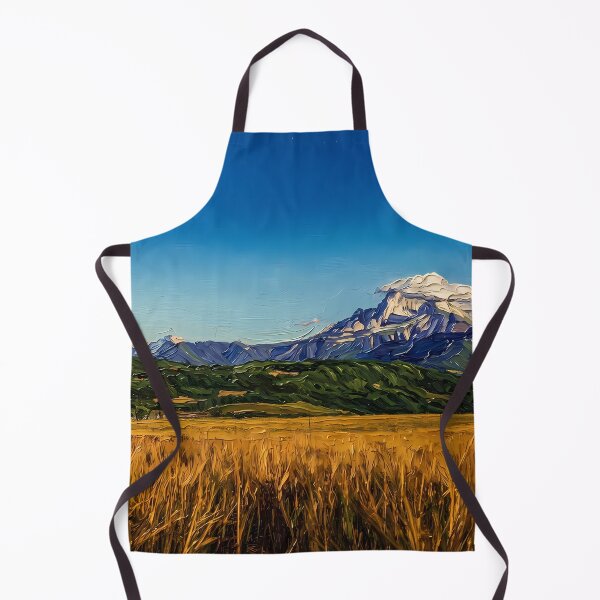 Item preview, Textured Impasto Mountain and Golden Field Landscape designed and sold by WojcikDesigners.