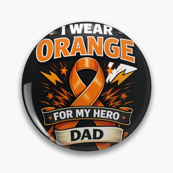 Item preview, I Wear Orange For My Hero Dad Awareness Ribbon designed and sold by Tsugraf Designs.