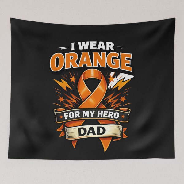 Item preview, I Wear Orange For My Hero Dad Awareness Ribbon designed and sold by Tsugraf Designs.
