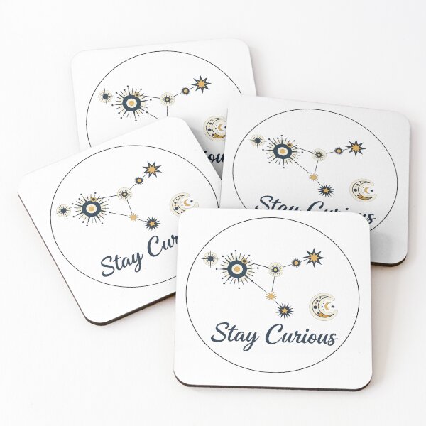 Item preview, Stay Curious Celestial Constellation Art - Retro Astrology & Mystic Moon Badge designed and sold by BestChoiceService.