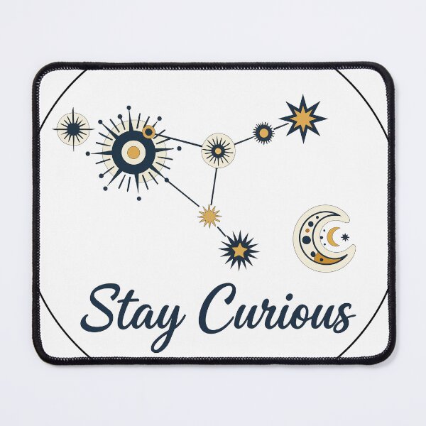 Item preview, Stay Curious Celestial Constellation Art - Retro Astrology & Mystic Moon Badge designed and sold by BestChoiceService.