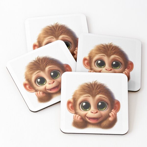 Item preview, Excited monkey  designed and sold by Trilalasticker.