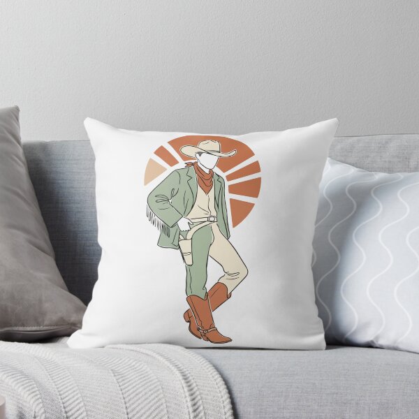 Item preview, Retro Western Gunslinger Cowboy Illustration - Minimalist Desert Sunburst Art designed and sold by BestChoiceService.
