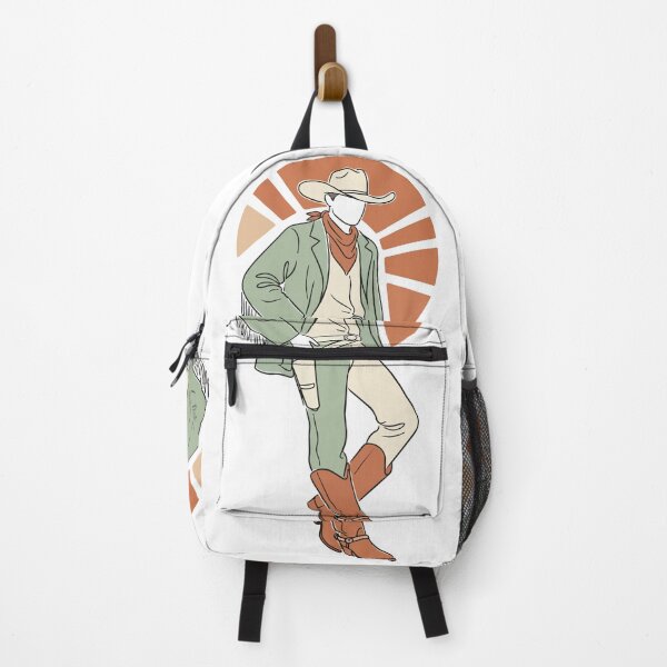 Item preview, Retro Western Gunslinger Cowboy Illustration - Minimalist Desert Sunburst Art designed and sold by BestChoiceService.