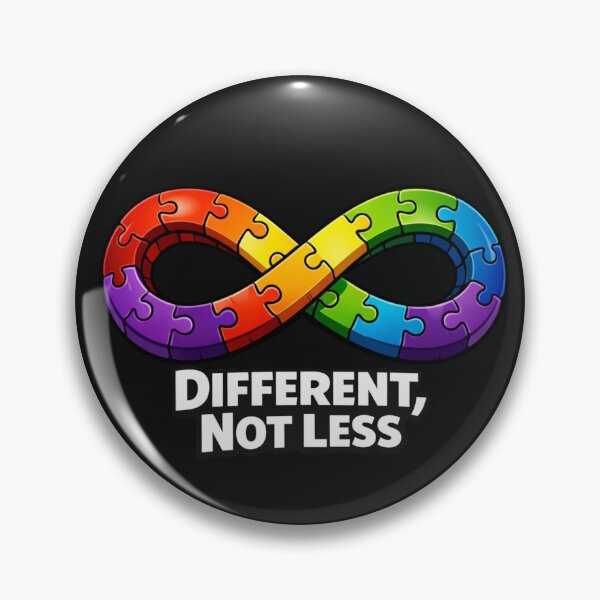 Item preview, Autism Awareness Infinity Puzzle Different Not Less designed and sold by Tsugraf Designs.