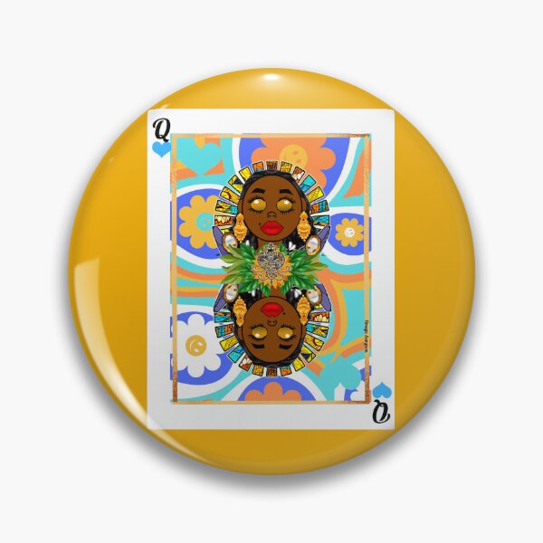 Item preview, Oshun Retro Veve Floral Trippy Playing Card designed and sold by artbyomega.