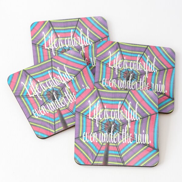 Item preview, Life is Colorful Even Under the Rain Quote designed and sold by Isabeles Crafts.