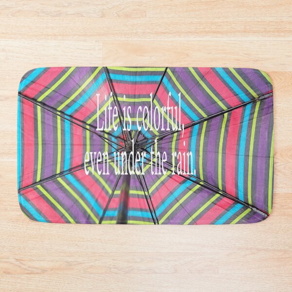 Item preview, Life is Colorful Even Under the Rain Quote designed and sold by Isabeles Crafts.