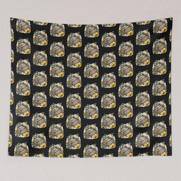 Item preview, Vintage Portuguese Sardine Tin Watercolor Painting designed and sold by CRAZY&ART.