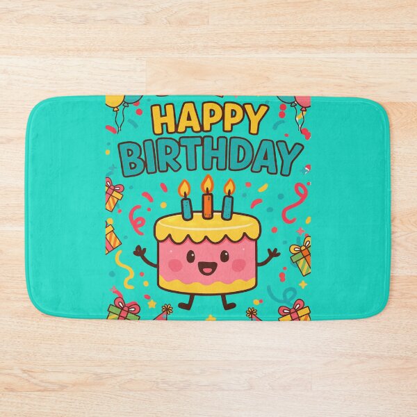 Item preview, Cute Kawaii Happy Birthday Cake Character designed and sold by Innova_Creations.