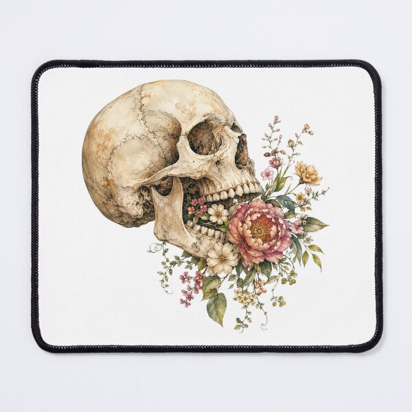 Item preview, Skull with Blooming Flowers designed and sold by Tropical art.