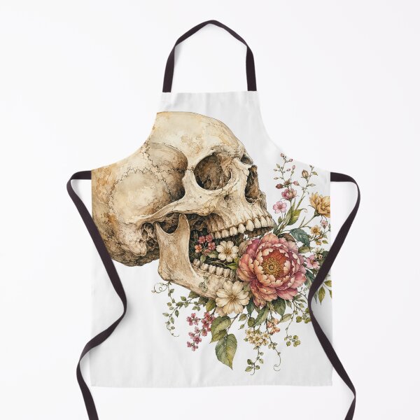 Item preview, Skull with Blooming Flowers designed and sold by Tropical art.