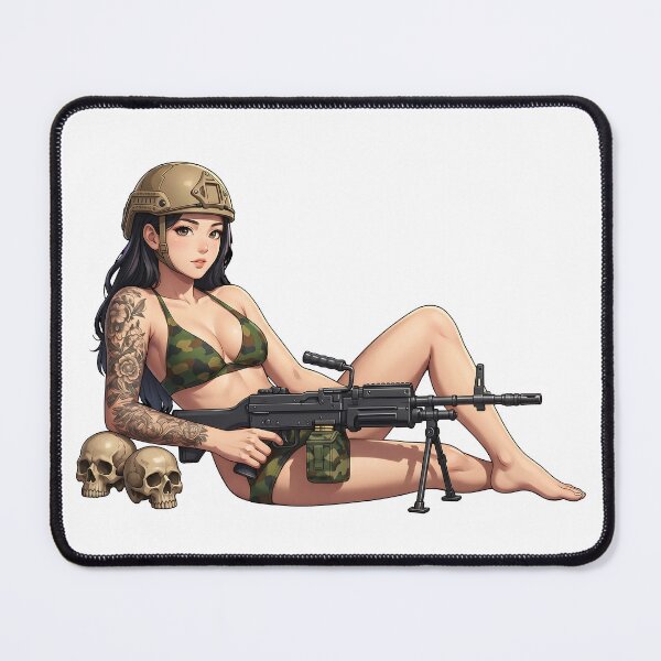 Item preview, Machine Gun Girl designed and sold by RAWLIFEGRAPHIC.