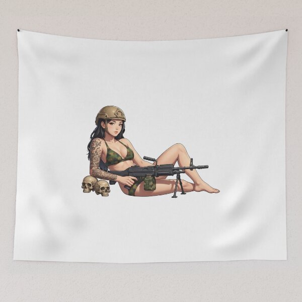 Item preview, Machine Gun Girl designed and sold by RAWLIFEGRAPHIC.