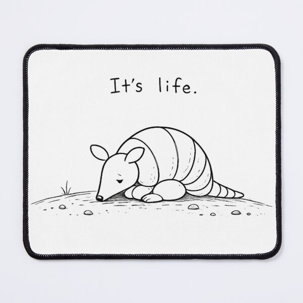 Item preview, It’s Life Armadillo Minimalist Design | Sad Armadillo Sketch Graphic designed and sold by CurlyAngle.