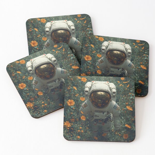 Item preview, Cosmic Sci-Fi Nature Camomiles Delights With Astronaut designed and sold by GrinGalore.