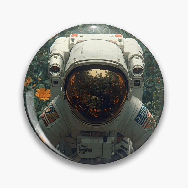 Item preview, Cosmic Sci-Fi Nature Camomiles Delights With Astronaut designed and sold by GrinGalore.