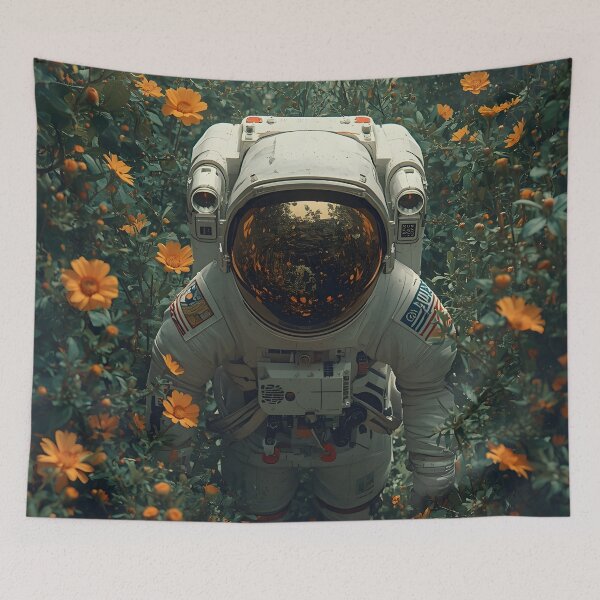 Item preview, Cosmic Sci-Fi Nature Camomiles Delights With Astronaut designed and sold by GrinGalore.