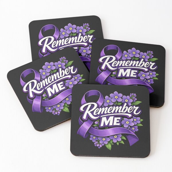 Item preview, Purple Ribbon Forget Me Not Flower Support Design designed and sold by Tsugraf Designs.