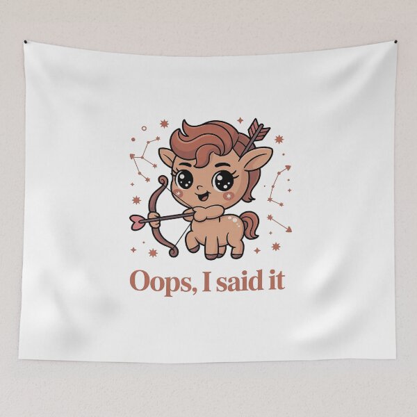 Item preview, Funny Sagittarius Zodiac Sticker – Oops I Said It | Cute Sagittarius Meme Design designed and sold by Cool-cat-art.