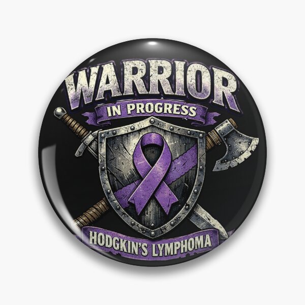 Item preview, Hodgkin's Lymphoma Warrior In Progress Purple Ribbon designed and sold by Tsugraf Designs.