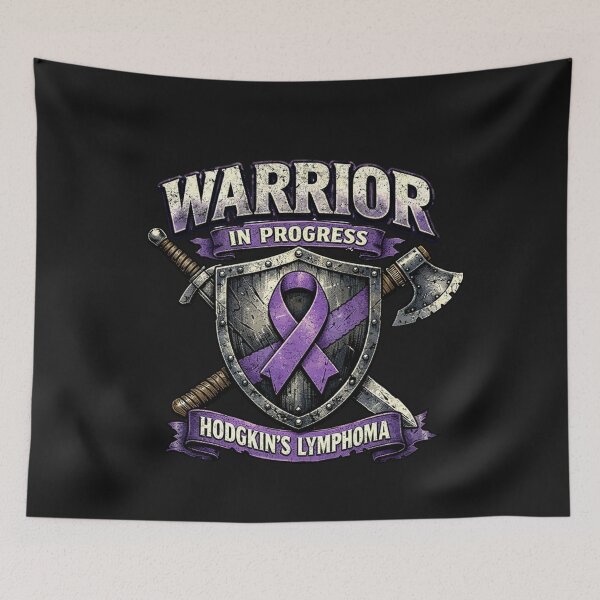 Item preview, Hodgkin's Lymphoma Warrior In Progress Purple Ribbon designed and sold by Tsugraf Designs.