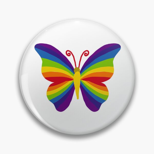 Item preview, Cute Rainbow Butterfly - Colorful Striped Insect Cartoon Graphic designed and sold by SolutionsArt.