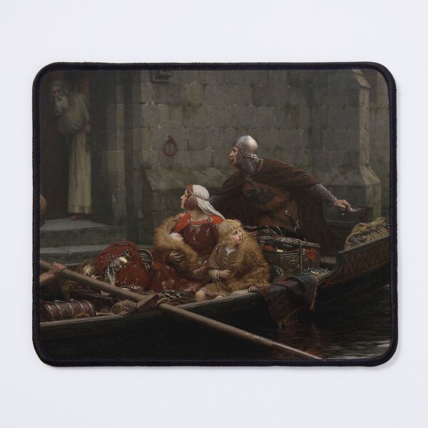 Item preview, In Time of Peril by Edmund Blair Leighton - Medieval Historical Painting Viking Escape Art for Dark Academia Collectors designed and sold by RickE.