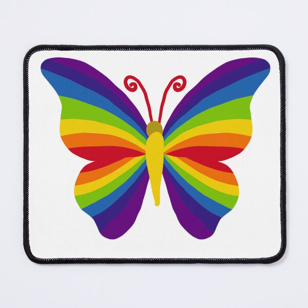 Item preview, Cute Rainbow Butterfly - Colorful Striped Insect Cartoon Graphic designed and sold by SolutionsArt.