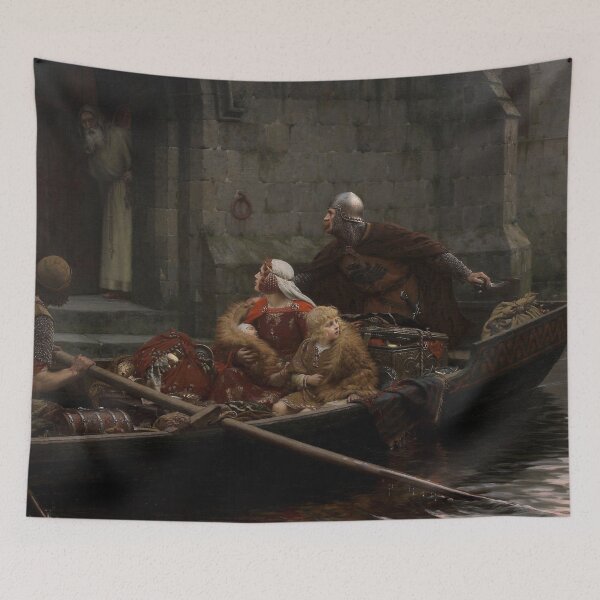 Item preview, In Time of Peril by Edmund Blair Leighton - Medieval Historical Painting Viking Escape Art for Dark Academia Collectors designed and sold by RickE.