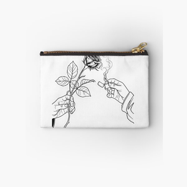 Item preview, Rose and Smoke Line Art Drawing designed and sold by JeevanStickers.
