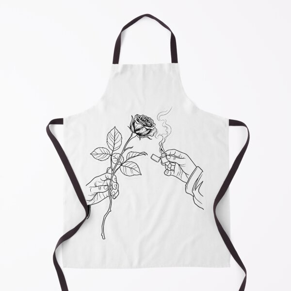 Item preview, Rose and Smoke Line Art Drawing designed and sold by JeevanStickers.