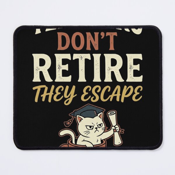 Item preview, Teachers Don't Retire They Escape Funny Cat Coffee Mug Gift designed and sold by CozyPanicStudio.