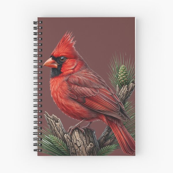 Item preview, Vibrant Northern Cardinal • Realistic Nature Illustrative Sticker & Apparel designed and sold by CleverCulture.