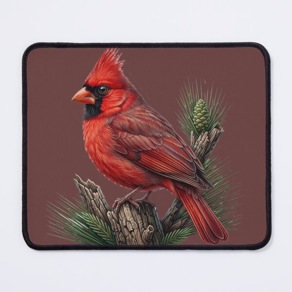 Item preview, Vibrant Northern Cardinal • Realistic Nature Illustrative Sticker & Apparel designed and sold by CleverCulture.