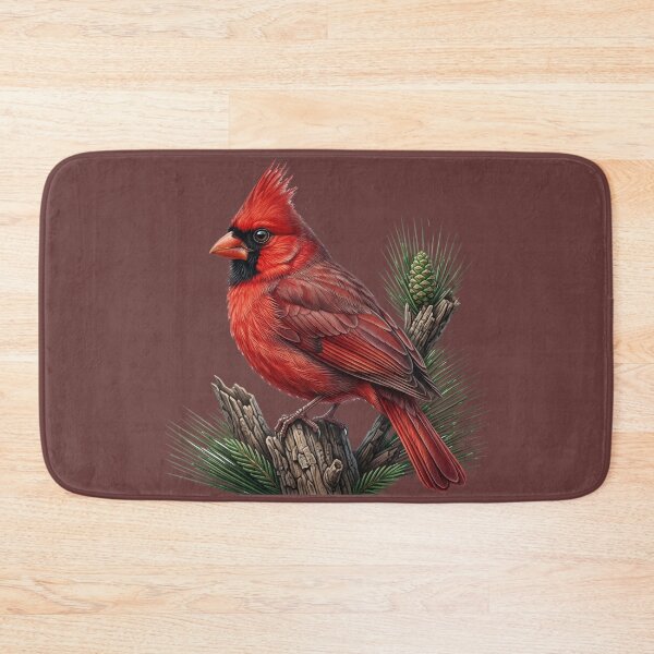 Item preview, Vibrant Northern Cardinal • Realistic Nature Illustrative Sticker & Apparel designed and sold by CleverCulture.