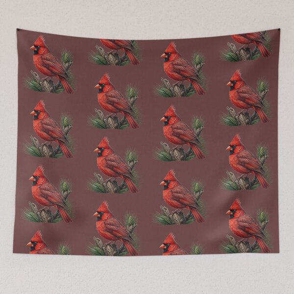 Item preview, Vibrant Northern Cardinal • Realistic Nature Illustrative Sticker & Apparel designed and sold by CleverCulture.